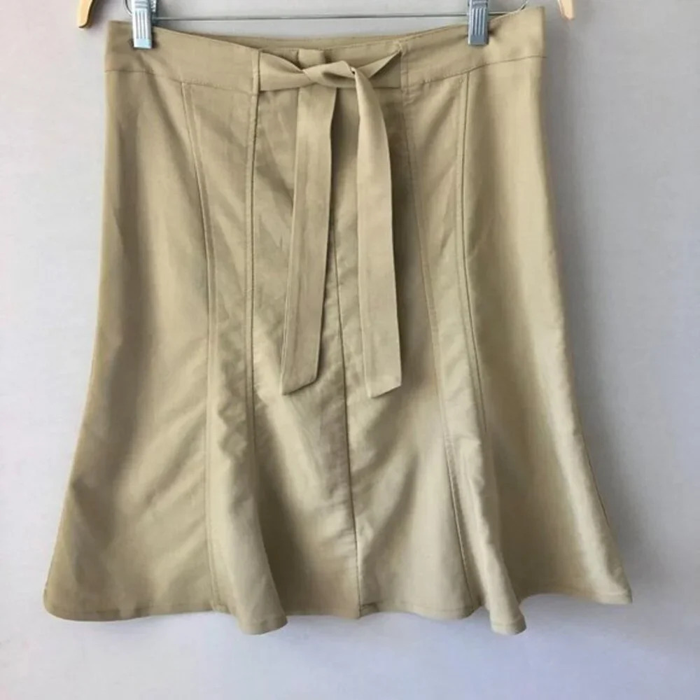 Spring Street Vintage Tie Waist Fit & Flare Skirt